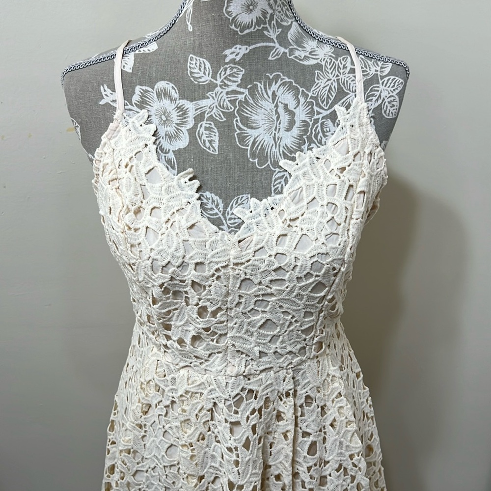Astr Cream Lace Midi Dress - Picture 6 of 13